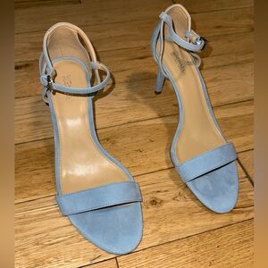 Michael Kors Suede Ankle Strap Heels – Size 9 – Powder Blue